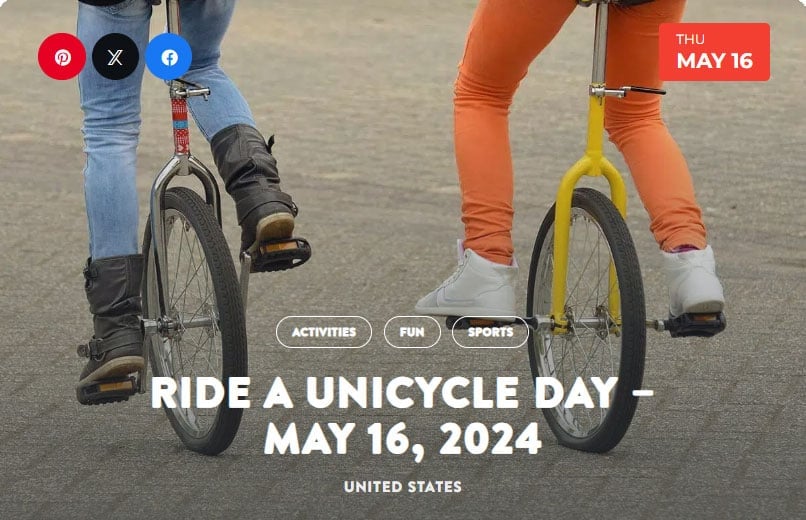 Ride a Unicycle day