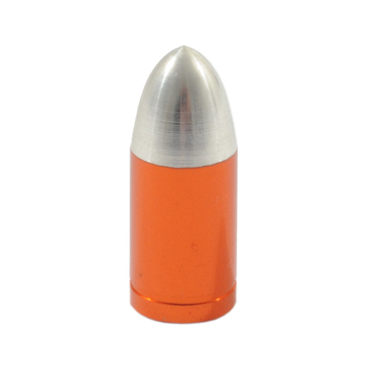 Bullet-shaped Valve Cap - Orange